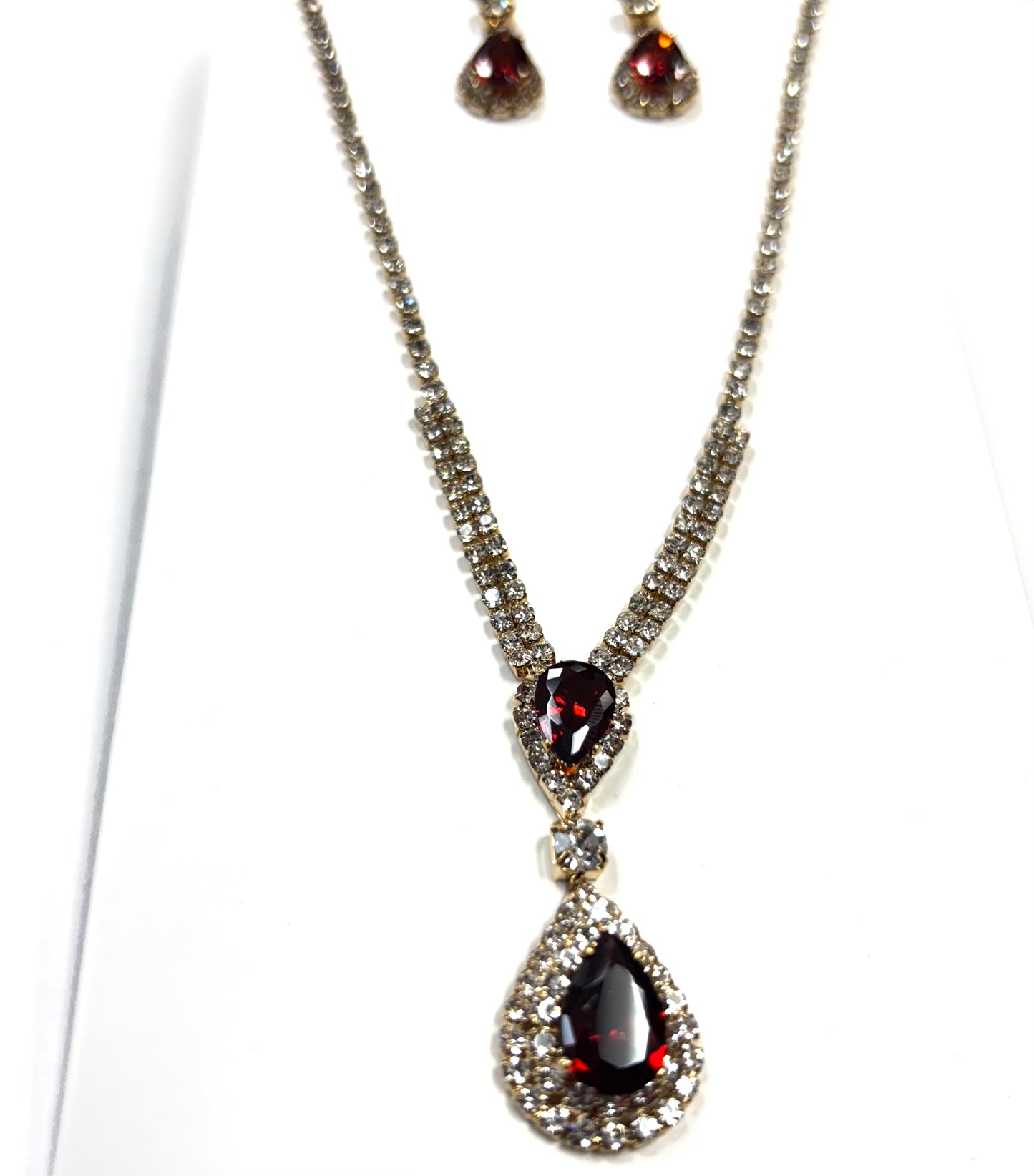 N5021 | Teardrop Pendant Necklace & Earring Set | NR72-20678