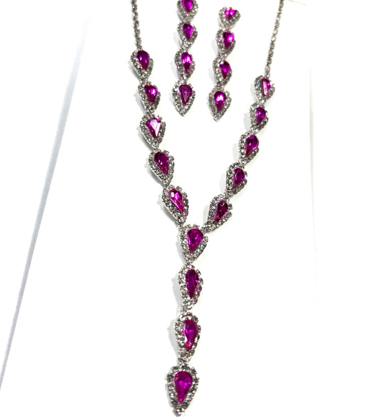 N5017 | Teardrop Necklace & Earring Set | RNE2028