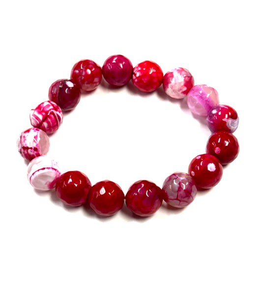 SB-SSB Ruby Pink Agate Bracelet