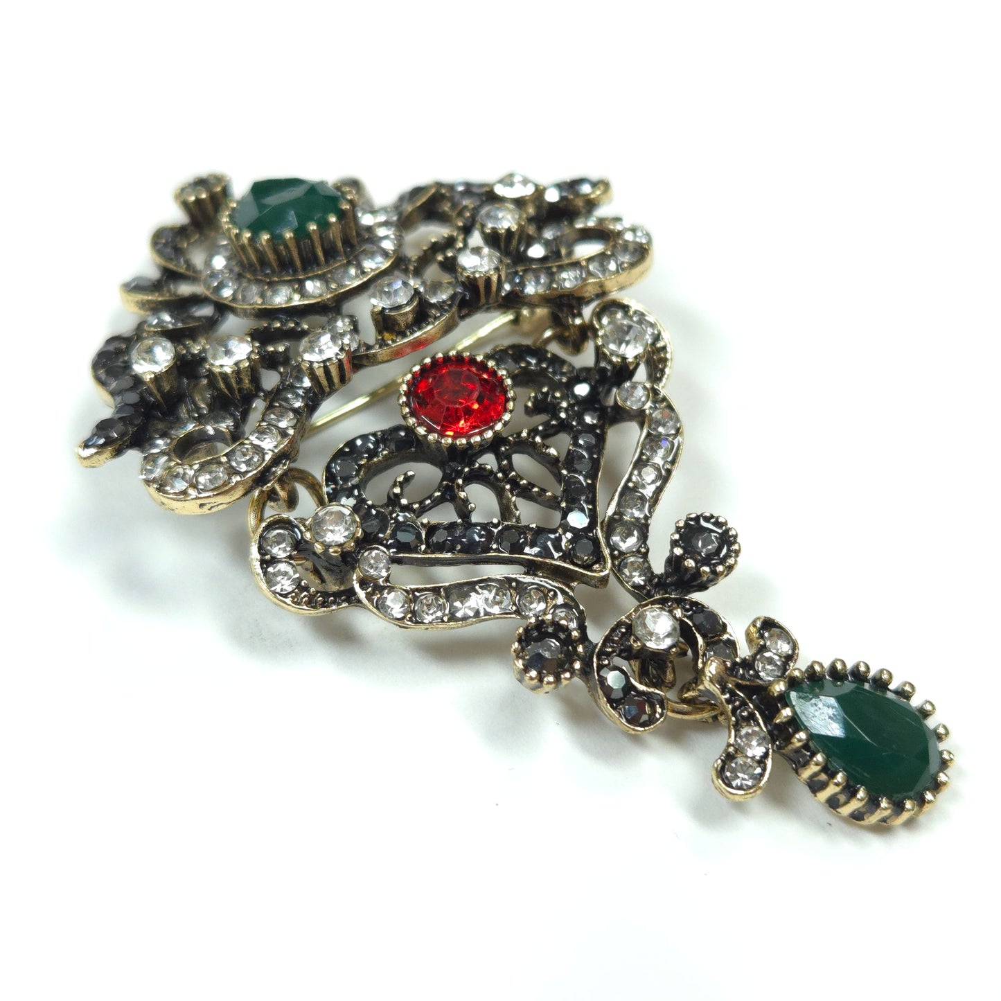 BR0275 | Heirloom Style Gem Brooch | GBR1255
