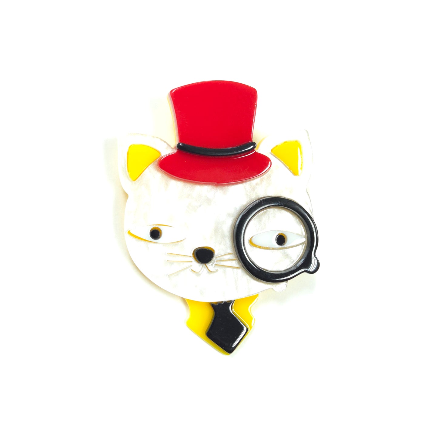 BR0283 | Charming Cat Art Brooch | GBR1263