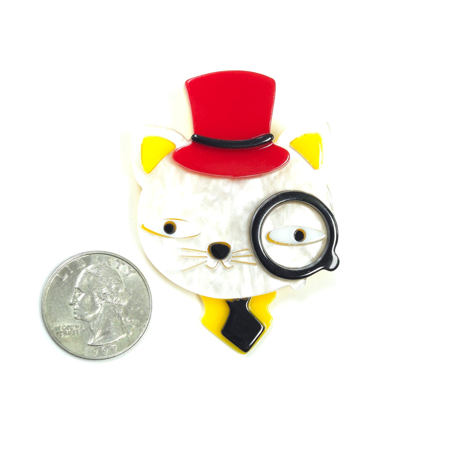 BR0283 | Charming Cat Art Brooch | GBR1263