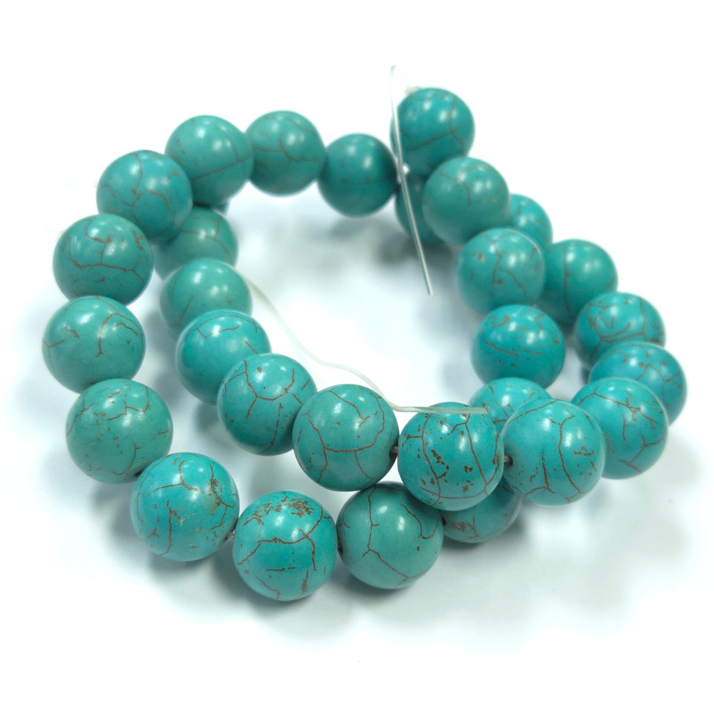 C0529 | Crackled Stone Round Bead String | GBS1301