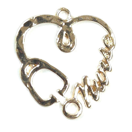 C0157 | Nurse Stethoscope Heart Charm | GC1123