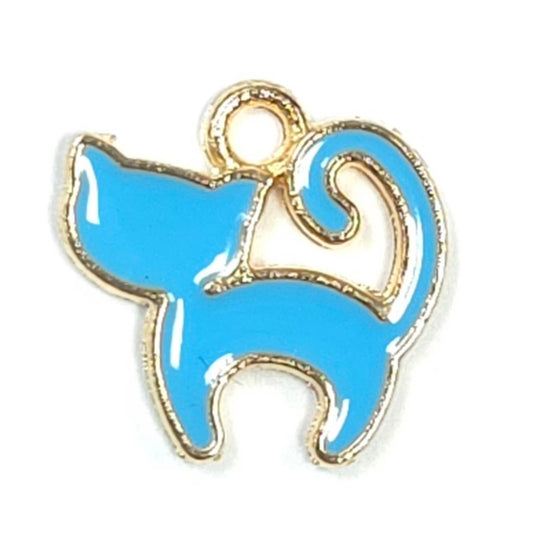 C0129 | Playful Cat Enamel Charm | GC1125