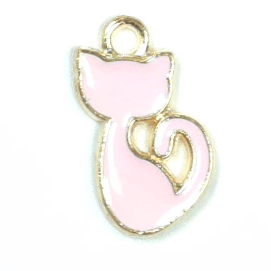 C0130 | Minimalist Cat Enamel Charm | GC1125