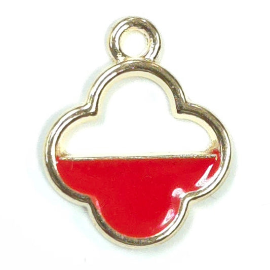 C0107 | Clover Drip Enamel Charm | GC1126