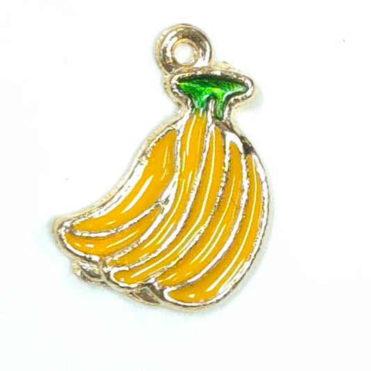 C0117 | Banana Bunch Enamel Charm | GC1126