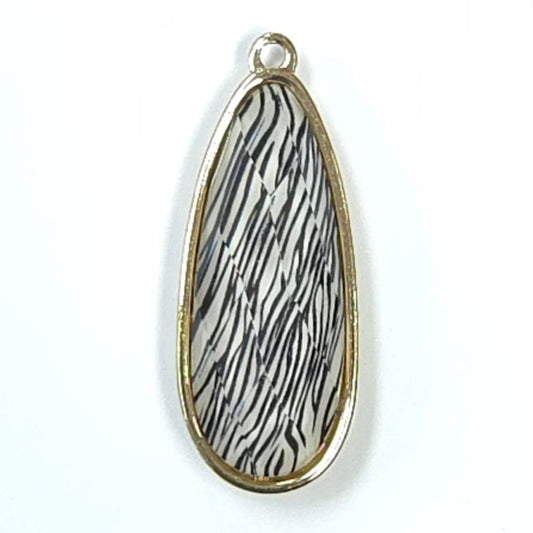 C0090 | Animal Print Oval Charm | GC1128