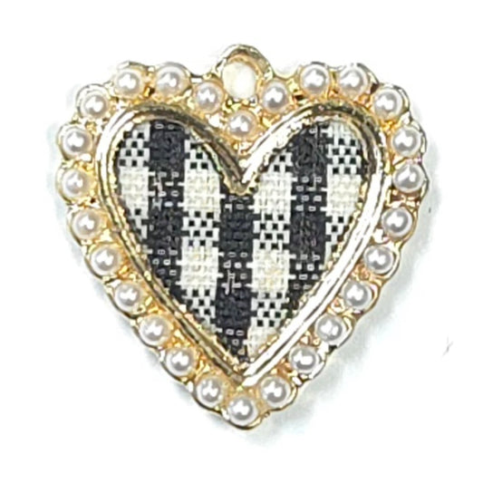 C0093 | Pearl Trim Heart Charm | GC1128