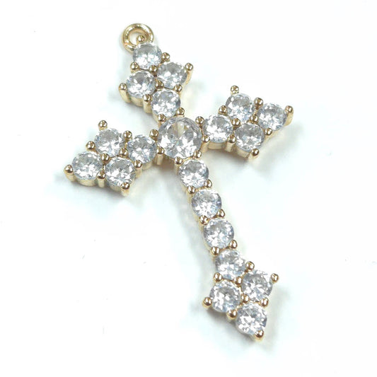 C0041 | Crystal Cross Charm | GC1140