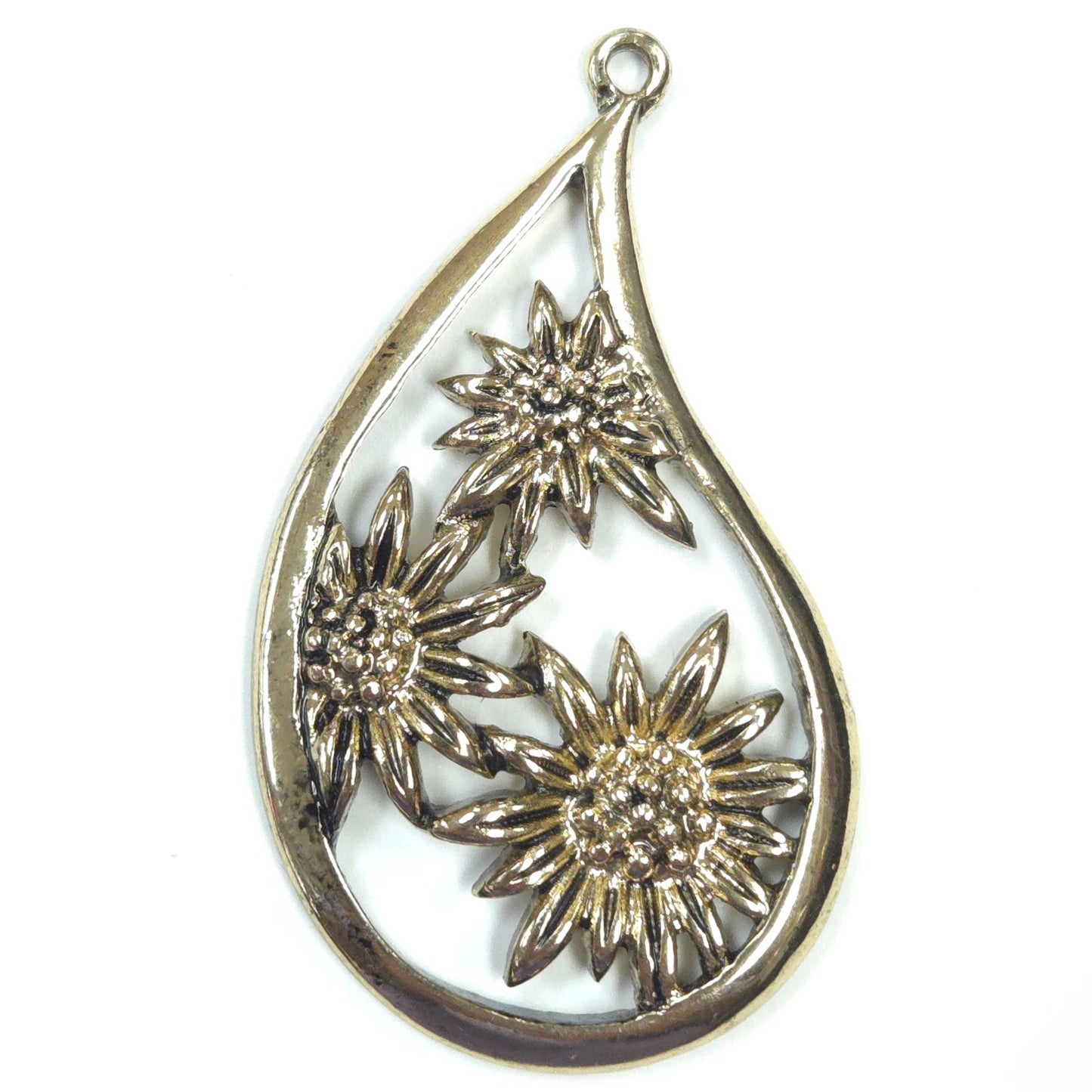 C0046 | Floral Teardrop Charm | GC1140