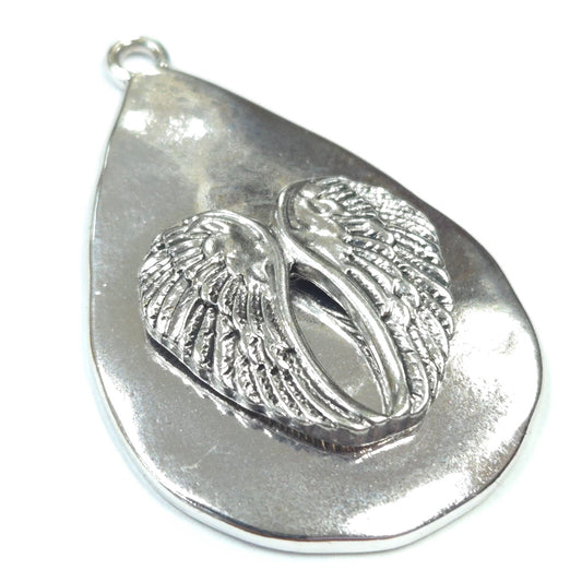 C0047 | Angel Wings Teardrop Charm | GC1140