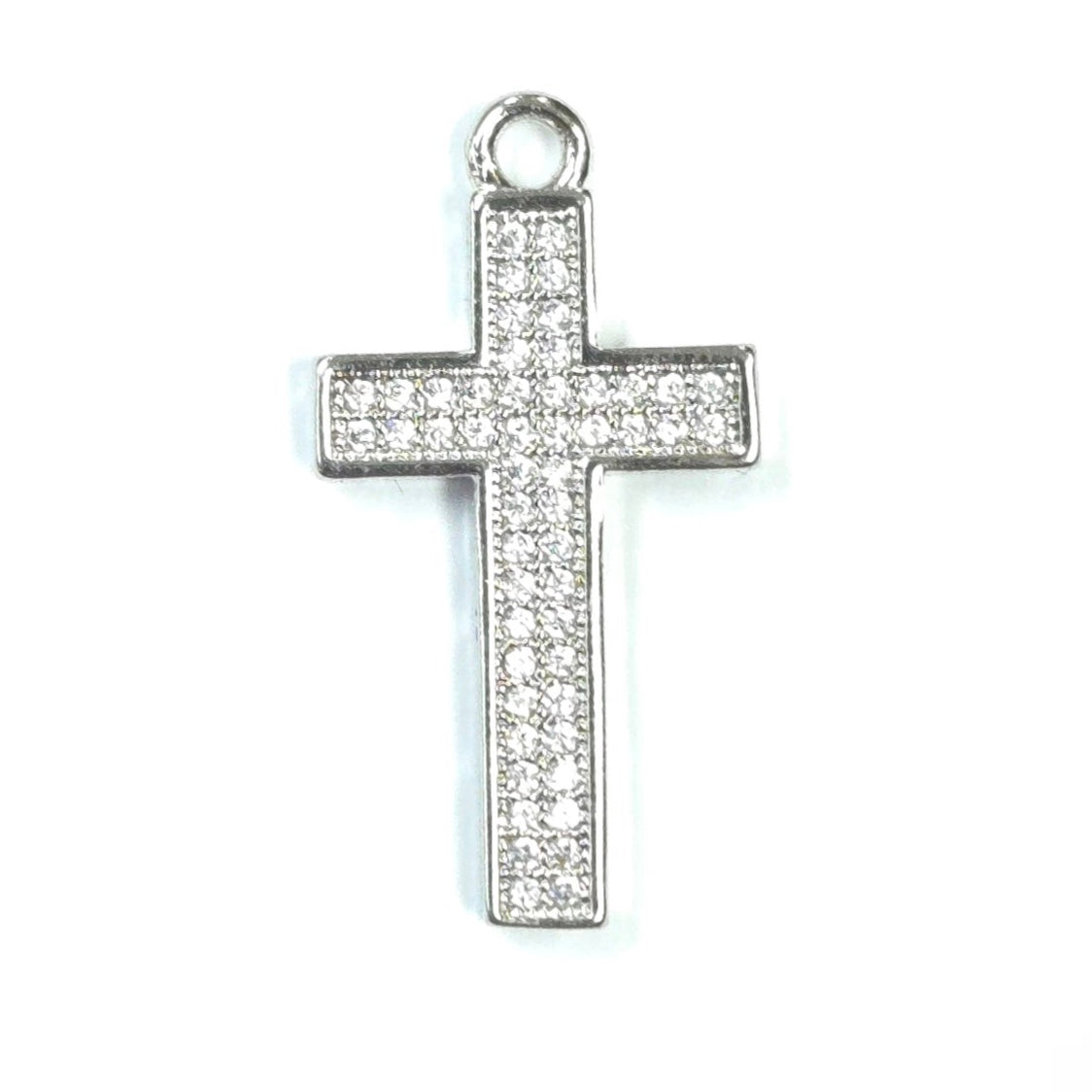C0049 | Pave Cross Charm | GC1140R