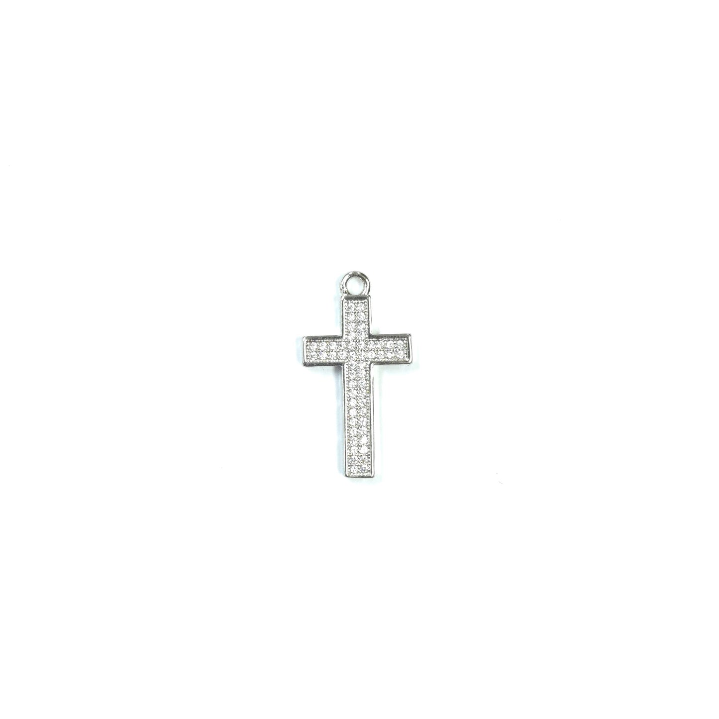 C0049 | Pave Cross Charm | GC1140R
