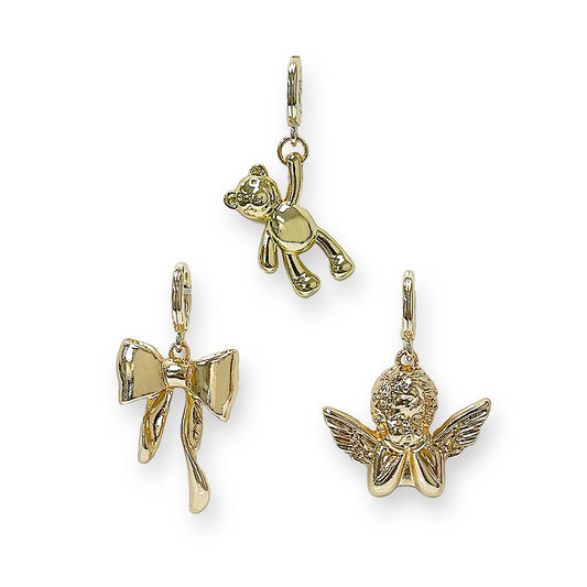 K GK1032 RIBBON ANGLE KEY BAG CHARM
