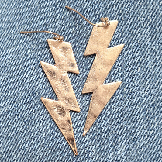 E1152 HE1723 Lightning Bolt Design Drop Dangle Hook Earrings