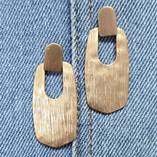 E1161 HE2951 Door Knocker Design Drop Earrings