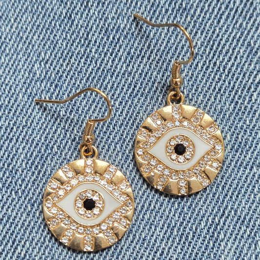 E1223 HE4975 Evil Eye Design Drop Dangle Earrings