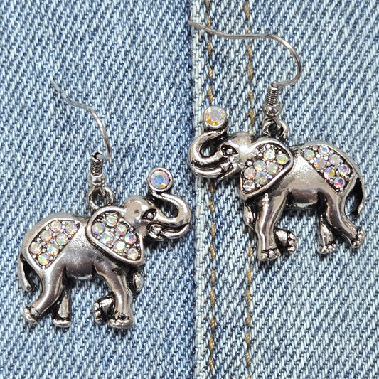 E1198 HE6234 Elephant Shape Drop Dangle earrings