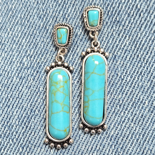E1211 HE4017 Drop Dangle Post Earrings