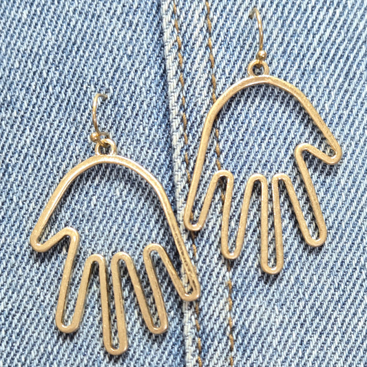 E1252 IE4012 Hand Drop Dangle Earrings