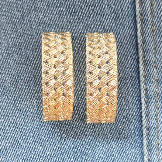 E1324 IE7601 Drop Post Hoop Earrings