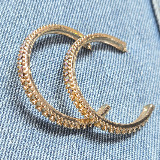 E1327 IE7683 Drop Post Hoop Earrings