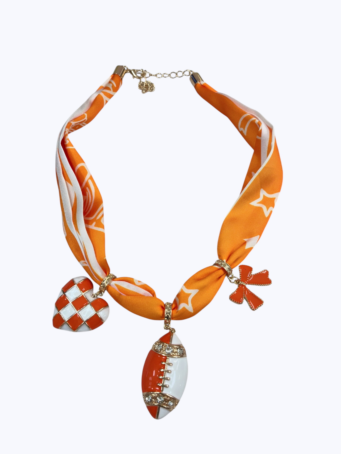 Football Charm Scarf Necklace | SN0011