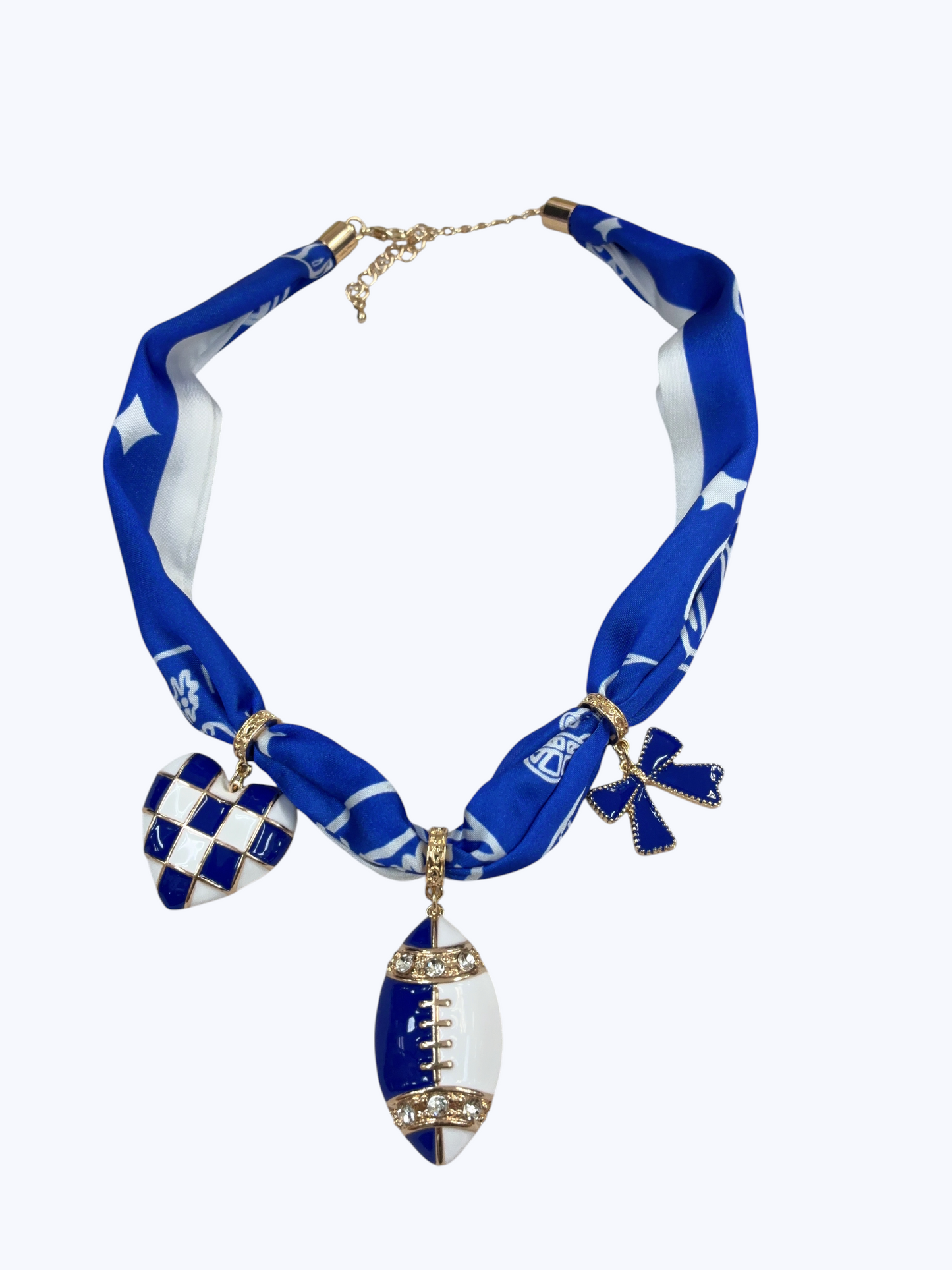 Football Charm Scarf Necklace | SN0011
