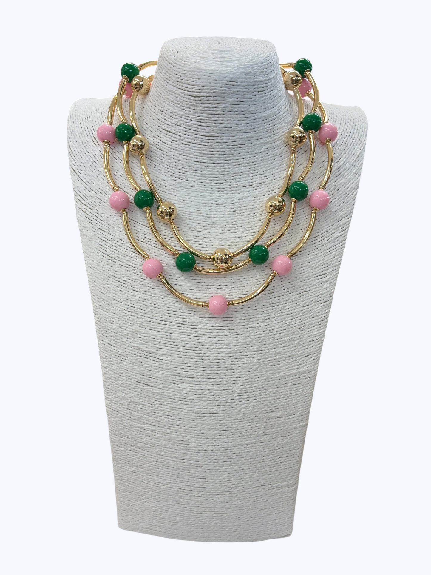 Acrylic Bead Collar Necklace | N5349
