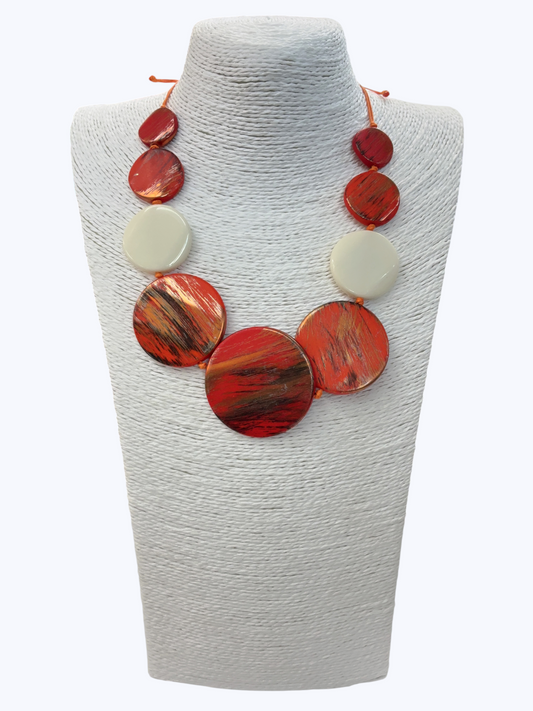 Oversized Acrylic Disc Necklace | N5253