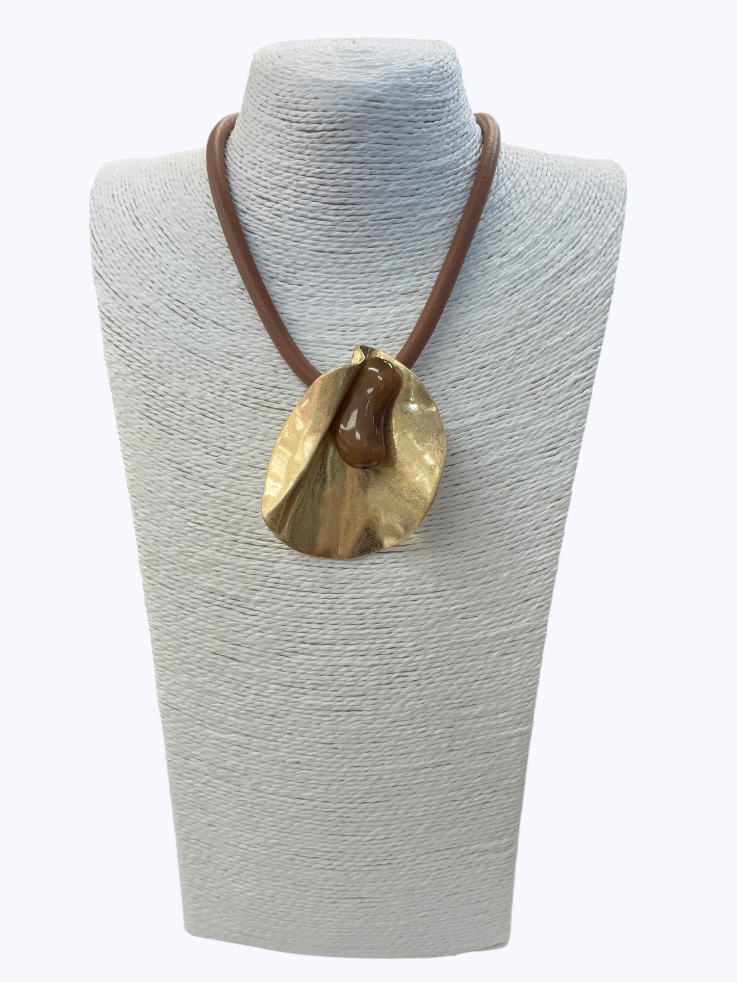 Sculptural Oval Stone Necklace | N5369