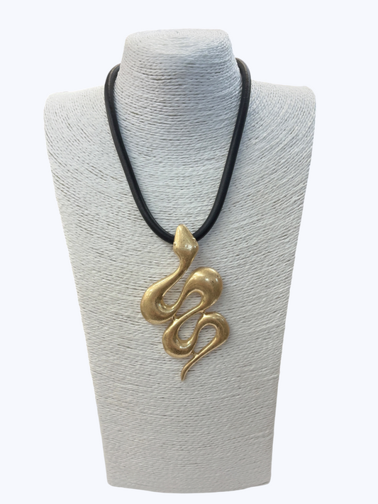 Snake Pendant Cord Necklace | N5358