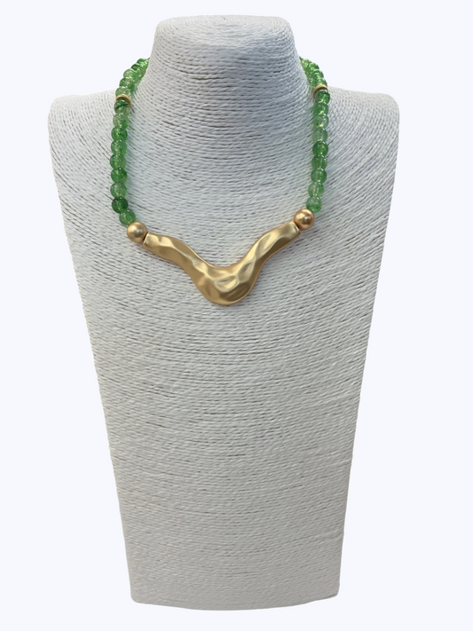 Textured Bar Beaded Necklace | N5357