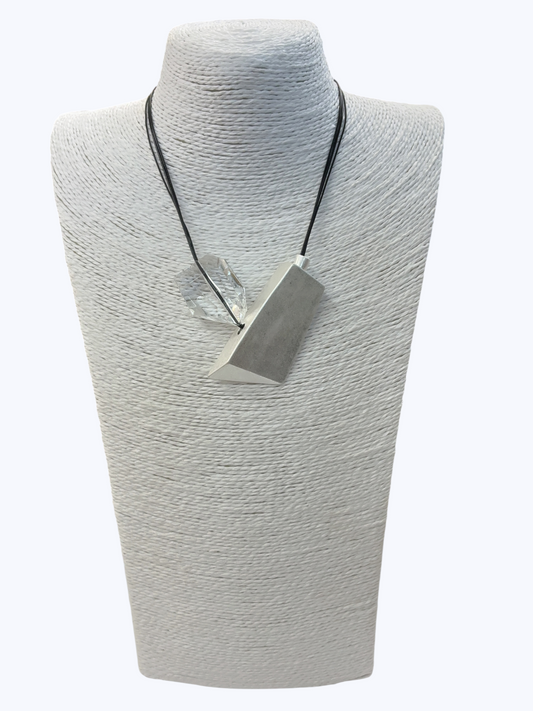 Rectangular Clear Bar Necklace | N5359
