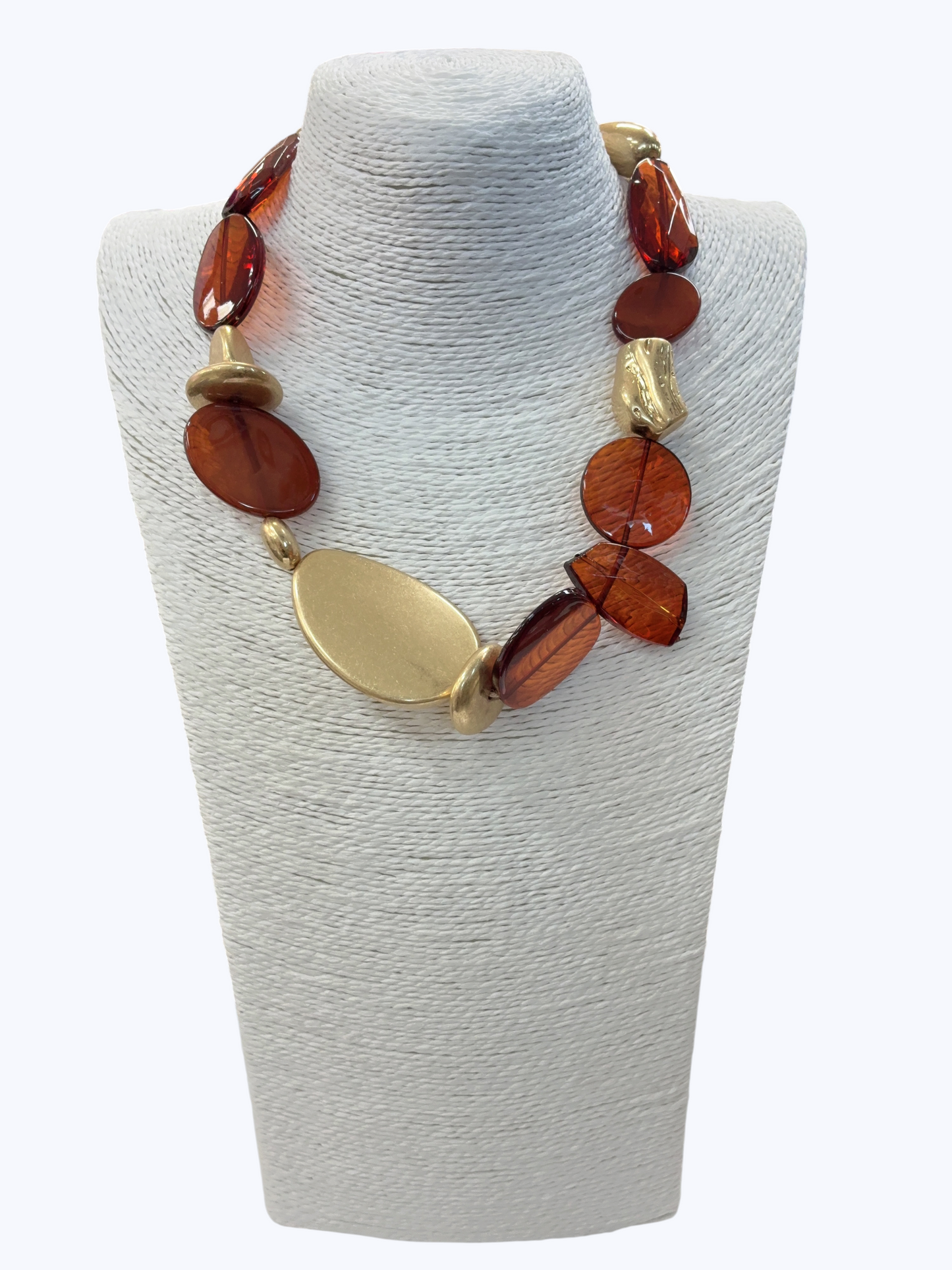 Oversized Oval Beaded Necklace | N5353