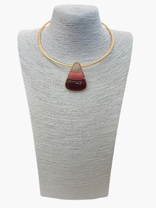 Triangle Pendant Short Necklace - N5374