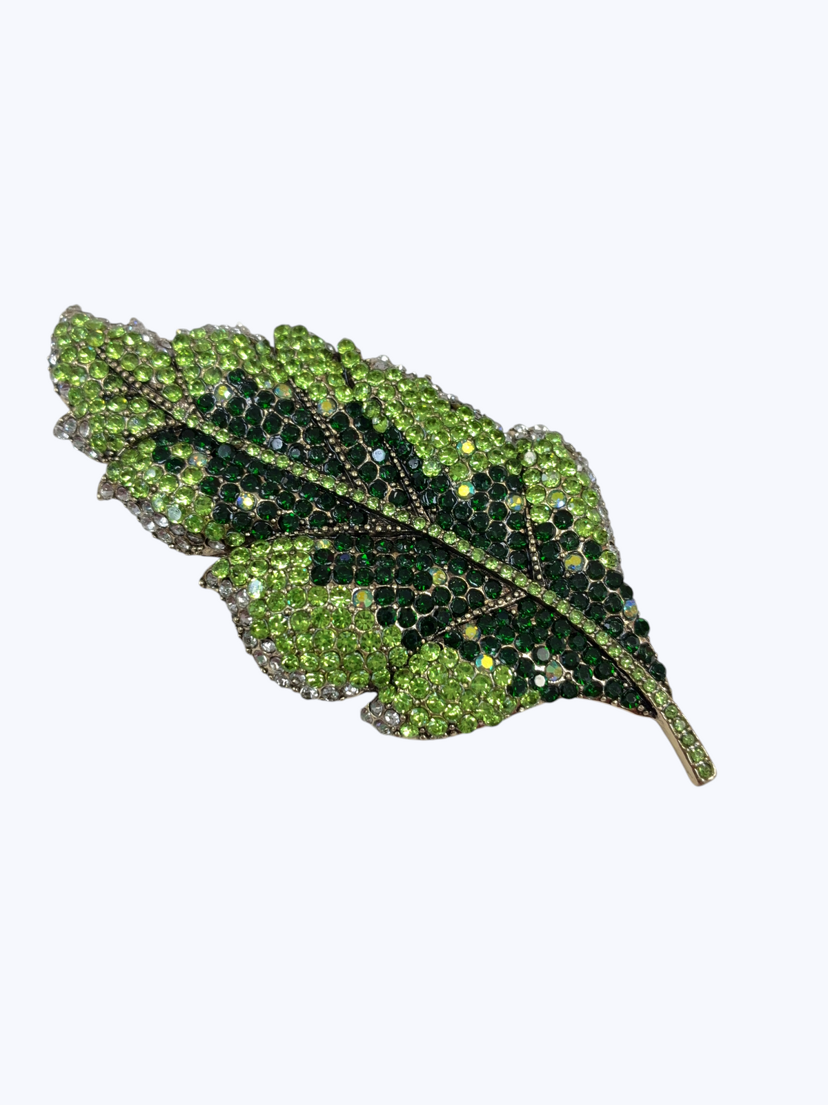Sparkling Leaf Embellished Brooch | BR0475