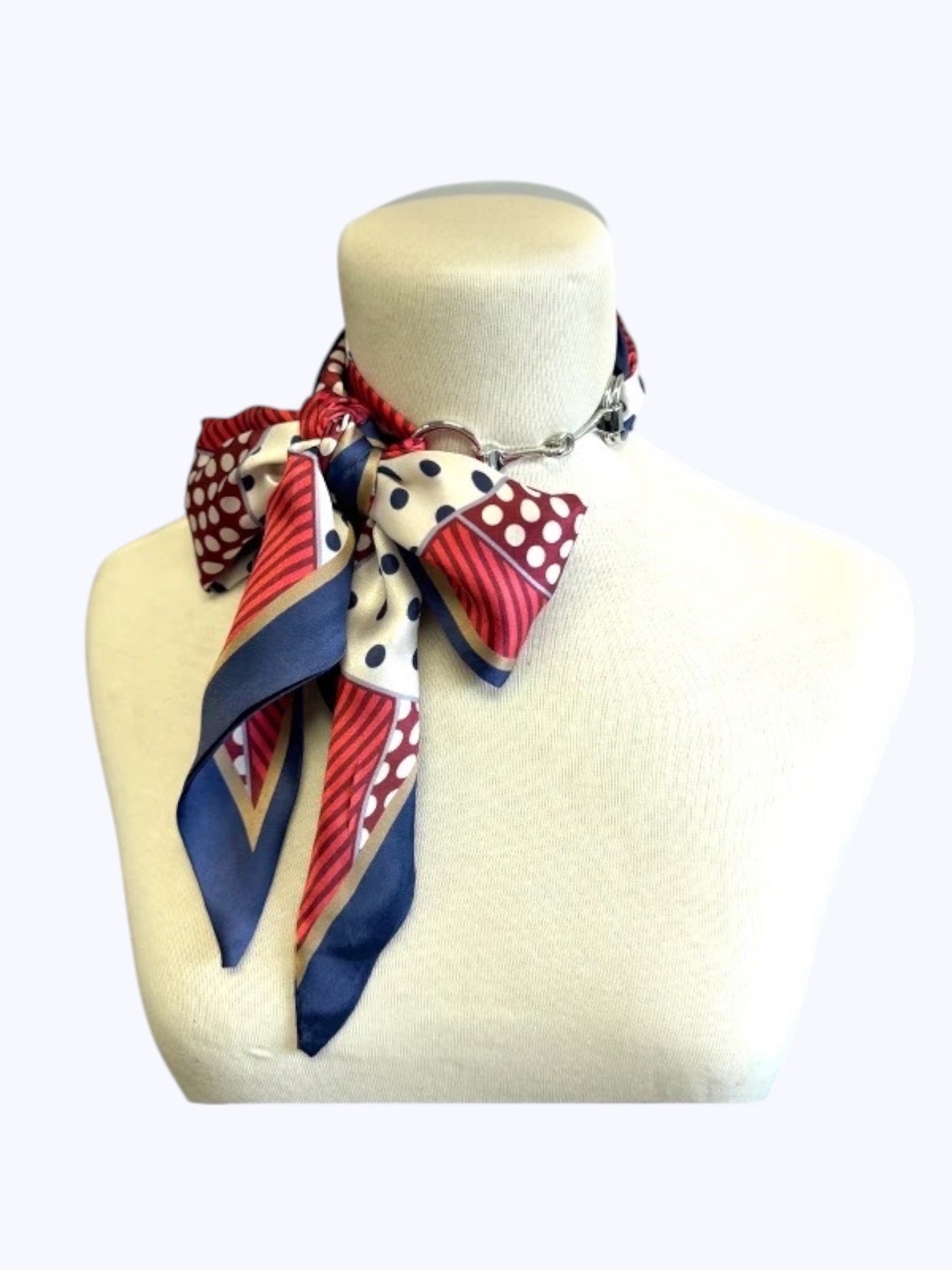 Mixed Print Scarf Necklace | SN0007