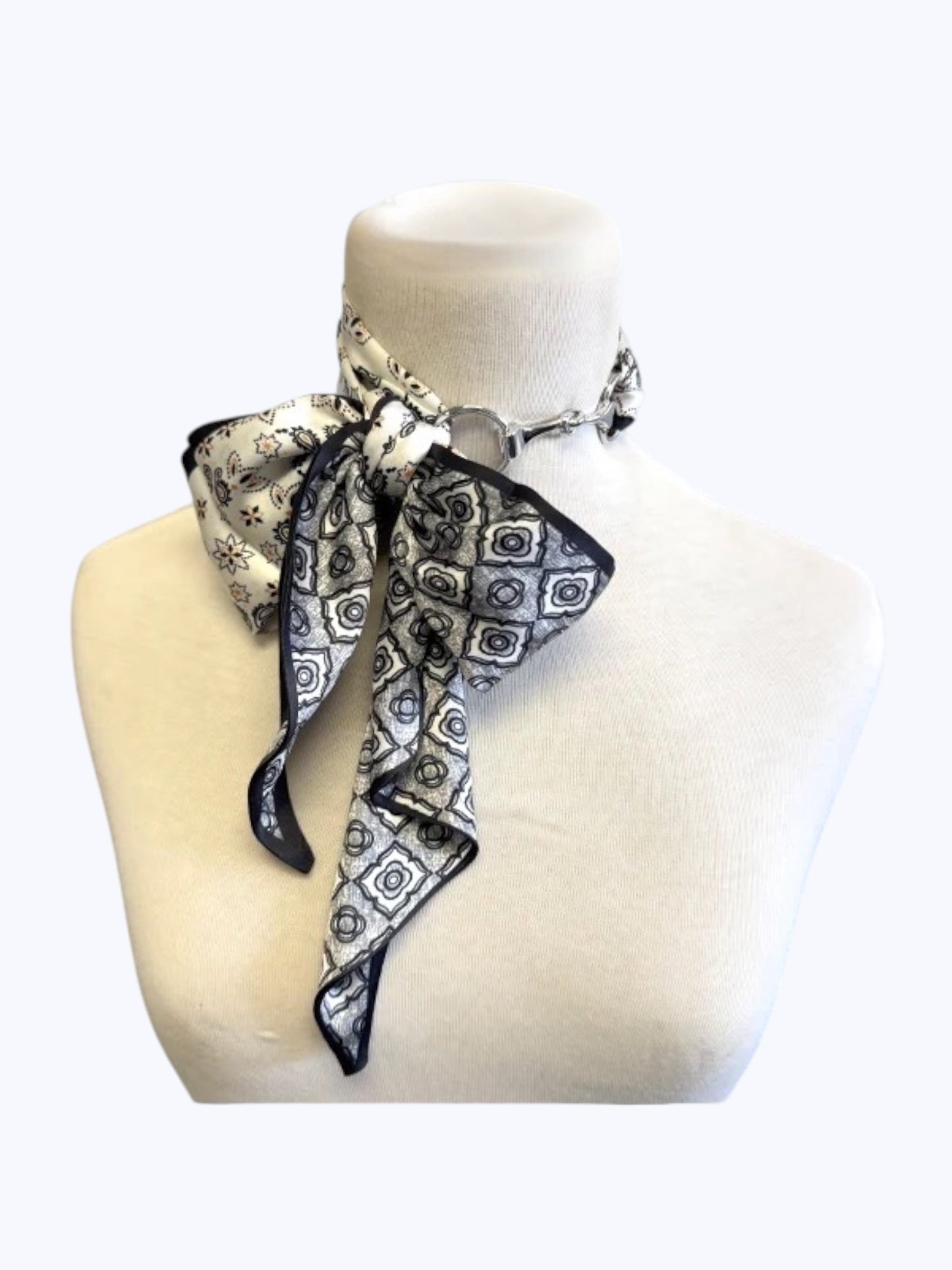 Patterned Bow Scarf Necklace | SN0010