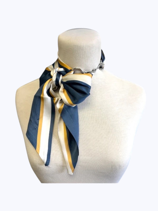 Striped Bow Scarf Necklace | SN0008