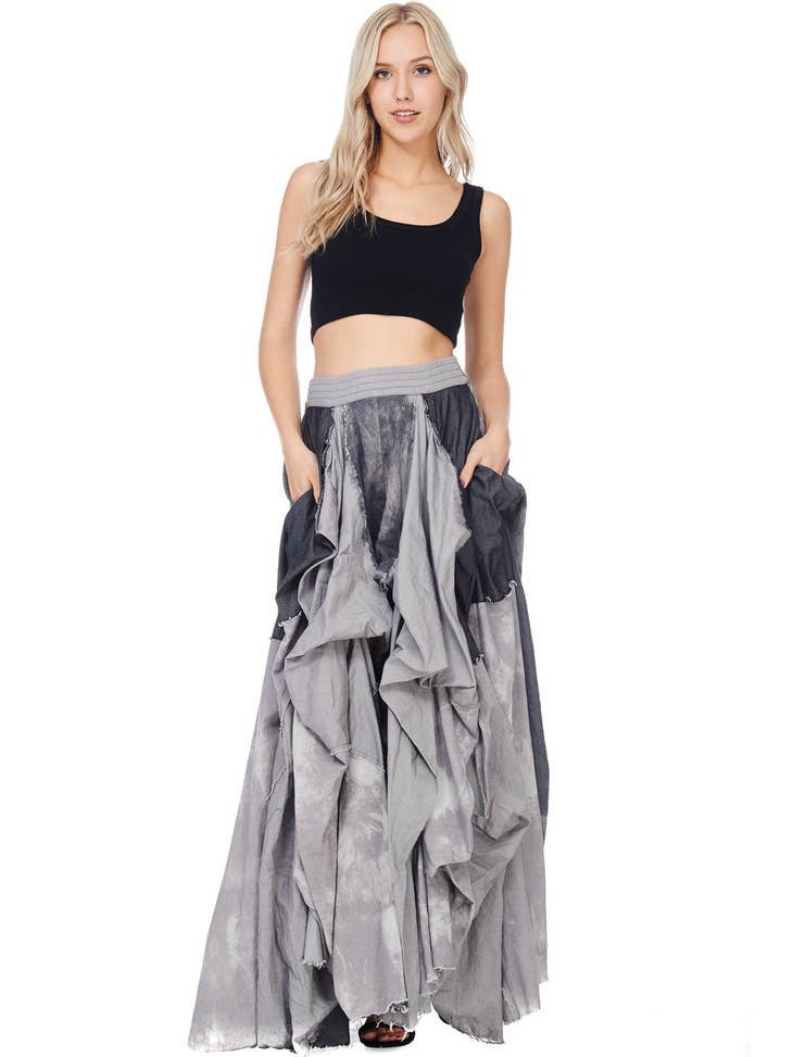 Black Denim Damsel Skirt