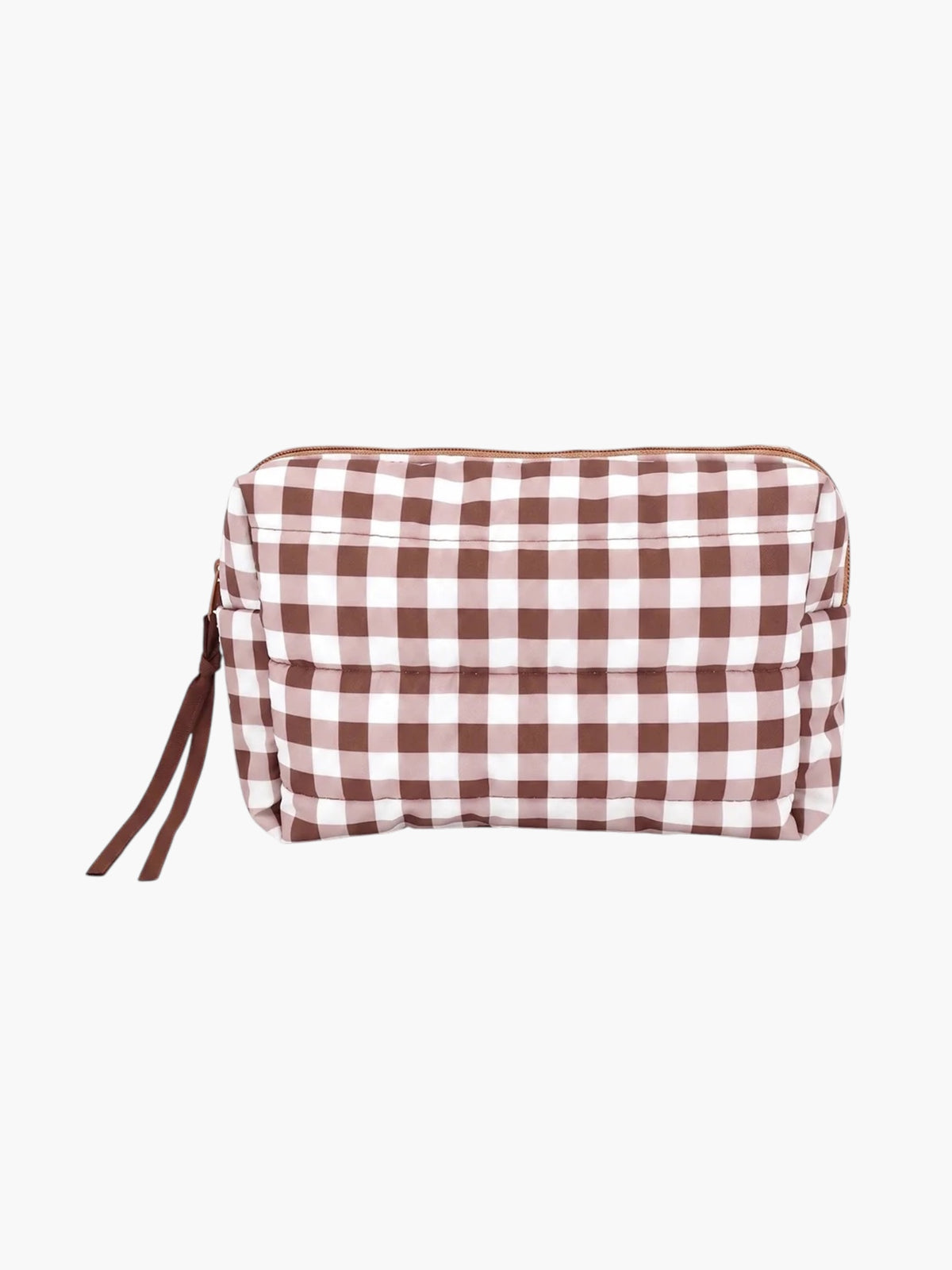 Gingham Quilted Puffer Pouch | P0041