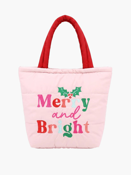 Merry & Bright Christmas Tote Bag | P0038