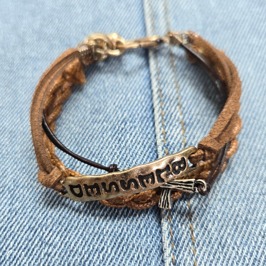 B0207 JB0206 Cross Design Wrap Bracelet