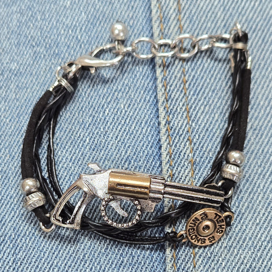 B0200 JB0237 Pistol Design Wrap Bracelet