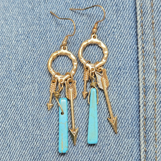 E1350 JE0169 Arrow designs Dangle Earrings