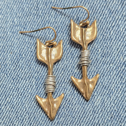 E1182 JE0371 Arrow design Drop Dangle Hook Earrings