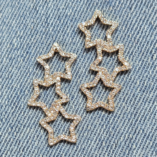 E1312 JE7062 Stars Drop Earrings